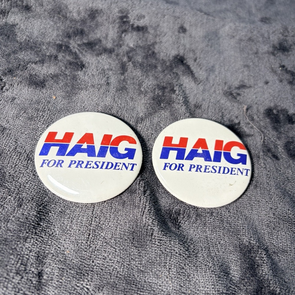 2 Al Haig 1988 President Logo 2-1/4" Cello Political Campaign Pinback Button
